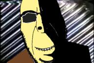 artist:jakker closed_mouth eyebrows front front_facing glasses highlights max_headroom max_headroom_incident ominous shading shadow smile soyjak stubble subvariant:cobson_front2 subvariant:hornyson sunglasses teeth variant:cobson // 446x301 // 125.3KB