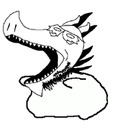 animated artist:crimsonvoidhydra1488 dancing_swede glasses horn open_mouth sharp_teeth spikes teeth variant:dragonjak // 682x682 // 35.0KB