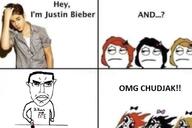angry arm button closed_mouth clothes derpina ear glasses hair hand holding_object justin_bieber millions_must_die rage_comic soyjak subvariant:chudjak_front text variant:chudjak // 1378x916 // 526.7KB
