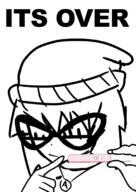 avengers beanie closed_eyes closed_mouth clothes female glasses hand hat holding_object its_over necklace pregnancy pregnancy_test redraw soyjak text variant:soytan // 488x690 // 83.3KB
