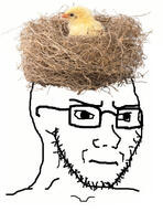 angry bird birds_nest closed_mouth clothes concerned glasses hat soyjak stubble variant:soyak zoomer // 378x489 // 175.0KB