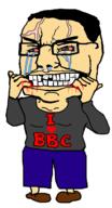 angry arm asian bbc blood bloodshot_eyes clothes crying full_body glasses hair hand heart i_love shoe soyjak subvariant:big-boy variant:chudjak vein yellow_skin // 515x955 // 87.2KB