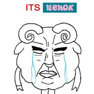 animal cartoon crying cyrillic_text ear horn its_over kikoriki sad sheep subvariant:chudjak_front text variant:chudjak // 1280x1280 // 112.3KB