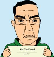 404 40x angry chud closed_mouth ear glasses hair hand holding_object linux nginx redraw text variant:chudjak white_skin // 721x748 // 63.8KB