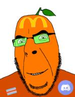 discord flag froot glasses hair mcdonalds meta:tagme orange_(fruit) orange_skin stubble teeth variant:cobson // 775x1000 // 91.9KB