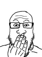 glasses hand soyjak stubble variant:markiplier_soyjak // 600x800 // 96.3KB