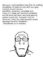 leaving quitting subvariant:neutralplier total_sloptran_death variant:markiplier_soyjak // 600x800 // 66.2KB