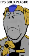autobot broken closed_eyes closed_mouth crying frown glasses gore grey_skin holding_object its_over sad slingshot_(transformers) soyjak stubble subvariant:wholesome_soyjak text transformers variant:gapejak white_background // 406x777 // 96.4KB