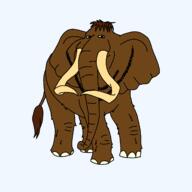 animal ear full_body fur mammoth prehistoric series:animaljaks soyjak stubble tail trunk tusk variant:impish_soyak_ears // 1600x1600 // 56.5KB