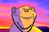 crying ear happy sky smile soyjak stubble sunset variant:impish_soyak_ears yellow_skin // 700x455 // 283.7KB