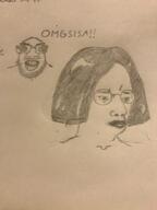 2soyjaks closed_mouth drawing female hair irl mustache oh_my_god_she_is_so_attractive open_mouth redraw soyjak stubble subvariant:female_chudjak text variant:chudjak variant:israeli_soyjak // 3024x4032 // 1.9MB