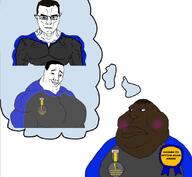 award badge gooned_to_soytan_again_award hair jack jake jakparty_soy jartycuck pedophile shitskin smile soybooru subvariant:jartycuck subvariant:muscular_chud variant:chudjak variant:meximutt white_skin // 890x821 // 56.5KB