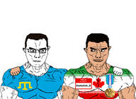 VIO arm atheism brown_eyes brown_hair buff canada closed_mouth clothes crimean_tatar dark_brown_hair flag flag:crimean_tatar glasses hair hezbollah_b iran muscles muscular_male mustache namefags no_more_brother_wars soyjak strong subvariant:chudjak_front subvariant:muscular_chud tshirt user:hezbollah_b variant:chudjak vein white_skin // 1920x1400 // 928.1KB
