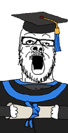 clothes glasses graduate_cap graduation hand hat open_mouth paper scroll stubble student transparent_background variant:a24_slowburn_soyjak white_skin // 464x897 // 15.4KB