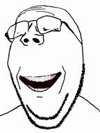 animated badass ext=gif geg giggle glasses hair hillarious kek laughing mfw nuanced stoicism subvariant:wholesome_soyjak variant:gapejak // 1080x1440, 13.4s // 12.8MB
