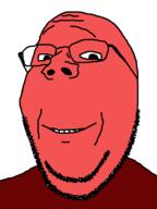 blocktales glasses looking_at_you meta:tagme op_is_a_retarded_lazy_faggot_for_not_tagging_his_own_shit red red_shirt red_skin roblox smile soyjak stubble subvariant:wholesome_soyjak teeth template troonslop variant:gapejak // 600x800 // 18.8KB