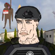 bloodshot_eyes bodycam brenton_tarrant buff camera camouflage christchurch_shooting chud hanging hello_my_name_is_(sticker) helmet kratos mosque mudslime muslims nazism nigger sandnigger subvariant:perceptive_chud tactical trend:aryan variant:bernd variant:chudjak vest warrior-z_(user) // 2000x2000 // 2.4MB