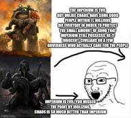 arrow corpse dark_angels death_korps_of_krieg dirt fire gas_mask grimdark imgflip.com imperial_guard meme rain reddit_moment space_marines text variant:excited_soyjak warhammer whoosh wordswordswords // 554x499 // 85.1KB