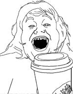 alicia_teresa_mullens hair open_mouth redraw soyjak star starbucks_coffee variant:alicia // 570x733 // 30.0KB