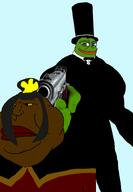 amphibian artist:coberald_(kiwi_farms) avatar_the_last_airbender azula bowtie brown_skin closed_mouth clothes double_chin fat firearm frog frown green_skin gun hat holding_gun holding_object holding_pistol imminent_death janny kiwifarms looking_to_the_left mutt mutt_lips namefags nas:pepe nickelodeon obese pepe pepe_the_frog pistol red_lips shitskin shiwi smile smug soyjak suit top_hat tuxedo tuxedo_pepe useful_mistake_(kiwi_farms) variant:meximutt yellow_sclera // 1130x1634 // 363.0KB
