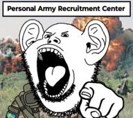 angry army artist:hellcat camouflage clothes creative_commons_license ear explosion finger hand irl_background military military_uniform nigger open_mouth patch personal_army pointing pointing_at_viewer redraw small_eyes soy_(soyjak_party) soyjak soyjak_party stubble subvariant:wikiswede sweden text tongue transparent uniform variant:impish_soyak_ears vietnam_war war wikipedia // 600x535 // 221.5KB