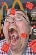 2soyjaks beard bernd_schmidt clothes clown cross_eyed disney excited glasses hair irl irl_background irl_soy mcdonalds mulan nonsense objectsoy open_mouth ronald_mcdonald stubble szechuan_sauce tongue variant:gapejak white_skin yellow_teeth // 600x900 // 978.2KB