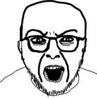 clothes ear glasses open_mouth soyjak stubble variant:unknown // 784x798 // 9.7KB