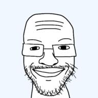 closed_mouth glasses smile soyjak stubble variant:stean // 420x420 // 41.2KB