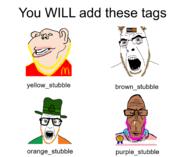 4soyjaks amerimutt aryan brown_stubble clover coomer euromutt green_eyes ireland orange_stubble pornhub purple_stubble stubble subvariant:euromutt subvariant:impish_ameriaryan subvariant:impish_amerimutt tag tags tranny variant:cobson variant:impish_soyak_ears variant:markiplier_soyjak variant:nerdjak yellow_stubble you_will // 1382x1127 // 245.5KB