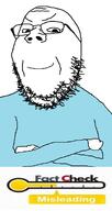 arm clothes crossed_arms fact fact_check glasses hand smile smug soyjak stubble text variant:gapejak // 800x1500 // 278.0KB