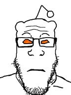 antenna closed_mouth glasses orange_eyes reddit subvariant:neutralplier variant:markiplier_soyjak white_background white_skin // 600x800 // 16.0KB