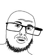 bald beard big_glasses glasses soyjak surprised template variant:unknown white_background wrinkles // 664x835 // 22.3KB