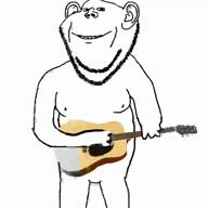 abigail animated arm birdbath ear full_body glasses guitar hair hand holding_guitar holding_instrument holding_object instrument leg multiple_soyjaks music open_mouth playing_instrument smile smv sound soyjak stubble variant:chudjak variant:impish_soyak_ears video // 1000x1000, 81s // 4.0MB