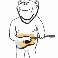 abigail animated arm birdbath ear full_body glasses guitar hair hand holding_guitar holding_instrument holding_object instrument leg multiple_soyjaks music open_mouth playing_instrument smile smv sound soyjak stubble variant:chudjak variant:impish_soyak_ears video // 1000x1000, 81s // 4.0MB