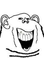 ear fat laughing open_mouth soyjak stubble subvariant:splicejak template variant:impish_soyak_ears // 598x800 // 58.9KB