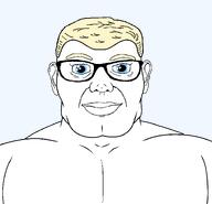 a10_eyes aryan blond blue_eyes buff closed_mouth ear eyes_like_the_o-o-cean glasses hair looking_at_you mewing opposite series:aryan_soyjaks subvariant:brandaryan subvariant:branigger variant:brandon // 1492x1439 // 33.5KB