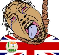 BRIMMIEST_COMMENTS_SECTION☣️☣️☣️_DO_NOT_ENTER☣️☣️☣️ bloodshot_eyes british brown_skin crying england flag:india flag:united_kingdom hanging i_love_india open_mouth rope shitskin soyjak suicide tongue united_kingdom variant:bernd // 768x719 // 73.4KB