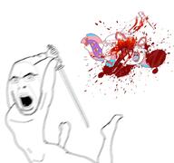 2soyjaks animal animal_abuse anime blood bloodshot_eyes blur bowtie clothes flag flying full_body glasses gore gyate_gyate hat holding_object holding_sword mustache open_mouth soyjak stubble subvariant:pettygod sword tail tongue touhou tranny variant:bernd variant:cobson video_game weapon whale yukari_whale yukari_yakumo // 1150x1080 // 516.7KB