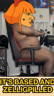 arm black_skin blue_eyes bow chair driving fat foot full_body furnigger furry gaming_chair holding_object irl irl_background leg lips looking_to_the_right meta:not_oc mymy_(ongezellig) naked nas:yes_chad nigger nose obese ongezellig orange_hair orange_skin queen_of_spades series:its_based_and_christpilled spade text wheel // 438x770 // 364.9KB