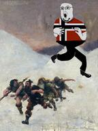 country flag flag:norway full_body glasses norway open_mouth painting running soyjak stubble variant:norwegian // 2340x3123 // 9.7MB