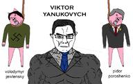 arm closed_mouth clothes ear glasses grey_hair hair hanging necktie oink open_mouth petro_poroshenko rope smile soyjak stubble subvariant:massjak subvariant:muscular_chud subvariant:wholesome_soyjak suit swastika text variant:chudjak variant:gapejak viktor_yanukovych volodymyr_zelenskyy // 1146x723 // 2.4MB