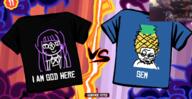 anime clothes female food fruit furude_rika hair higurashi irl jackbox pineapple purple_hair queen_of_spades redraw soyjak stream tee_ko tshirt variant:soyak video_game // 1304x669 // 1.2MB