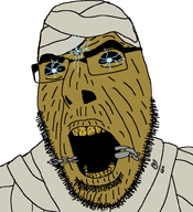 3_eyes angry chain eddie electricity glasses iron_maiden metal multiple_eyes mummy open_mouth stubble third_eye variant:cobson // 721x789 // 63.3KB