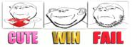 3soyjaks arm cute ear fail frown glasses hand heart holding_heart holding_object nipple smile soyjak stubble subvariant:wholesome_soyjak text variant:gapejak variant:impish_soyak_ears win // 641x223 // 116.4KB