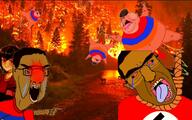 5_o_clock_shadow ARMENİROACH angry armengutan armenigger black_lagoon brown_skin browridge butthurt cross_eyed crying fire flag:armenia flag:nazi_germany flying forest frederica_sawyer hairy hanging irl_background meta:tagme pointing unibrow variant:chudjak variant:meximutt // 632x394 // 232.5KB