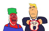 americuck dave_and_bambi dead dnb dnb_lost donald_trump exposed_bone exposed_muscle faceless gore holding_face orange_skin president removed_face retard skull variant:bernd variant:cobson variant:gapejak yellow_hair // 990x634 // 81.4KB