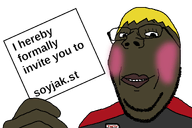 badge blush clothes eyebrows eyelashes glasses hair hand holding_object lips looking_at_you nate nose paper smile soyjak_party soyjak_st stubble subvariant:hunky_twink_sex_machine subvariant:wholesome_soyjak teeth text transparent_background variant:gapejak wrinkles yellow_hair // 1200x800 // 220.0KB