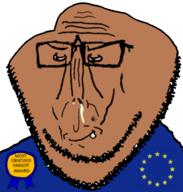 award badge brown_skin european_union medal merge most_obsessed_faggot_award subvariant:euromutt text variant:impish_soyak_ears variant:markiplier_soyjak // 598x628 // 129.8KB