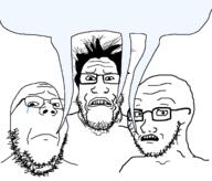 3soyjaks closed_mouth crying glasses hair open_mouth scared soyjak speech_bubble speech_bubble_empty stubble subvariant:soyak_(concerned) variant:gapejak variant:markiplier_soyjak variant:soyak // 1656x1416 // 9.0MB