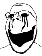 black_eyes creepy crying distorted glasses horror nose open_mouth scary soulless stubble subvariant:wholesome_soyjak tear tears_of_joy variant:gapejak // 600x800 // 8.1KB